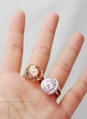 欧美风鸽子蛋年会派对夜店戒指