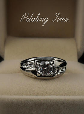 仿真瑞士钻八心八箭男群镶戒指