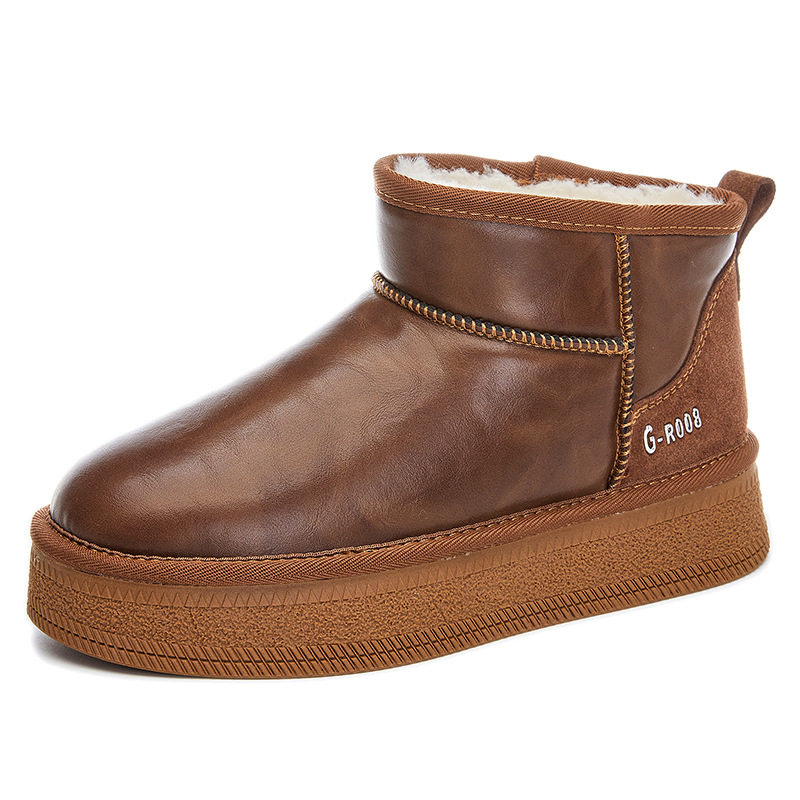 2025新款冬季厚底内增高雪地靴女加绒加厚防水保暖短靴松糕底棉鞋,淘宝优惠券,粉丝福利购,淘宝优惠卷