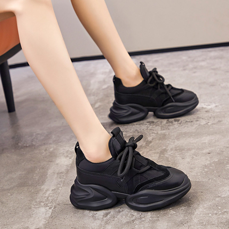 内增高老爹鞋女真皮2025年秋冬小个子厚底炸街女鞋松糕休闲运动鞋,淘宝优惠券,粉丝福利购,淘宝优惠卷