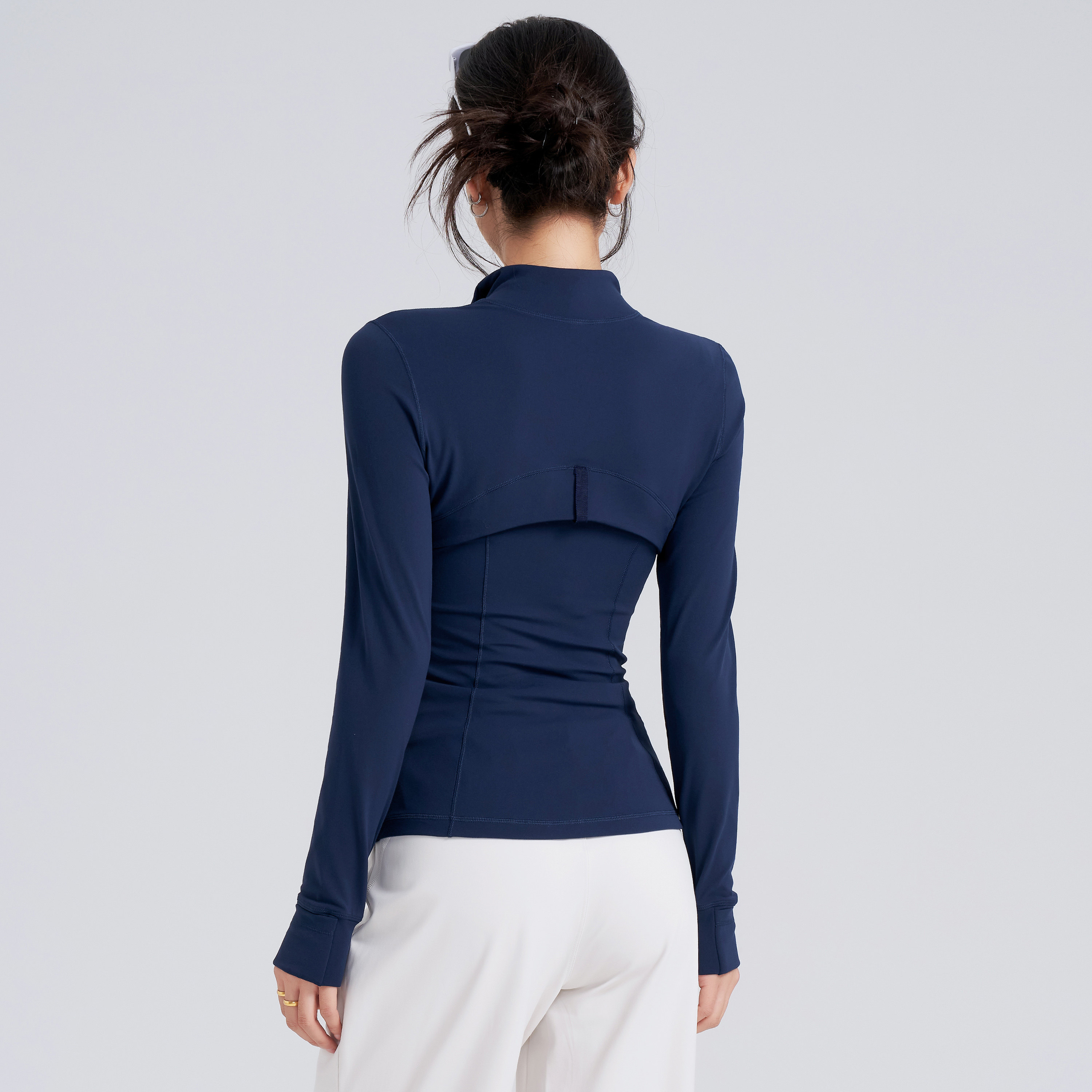 岚纹秋冬季瑜伽外套女立领拉链跑步骑行健身服高级感运动上衣长袖,淘宝优惠券,粉丝福利购,淘宝优惠卷