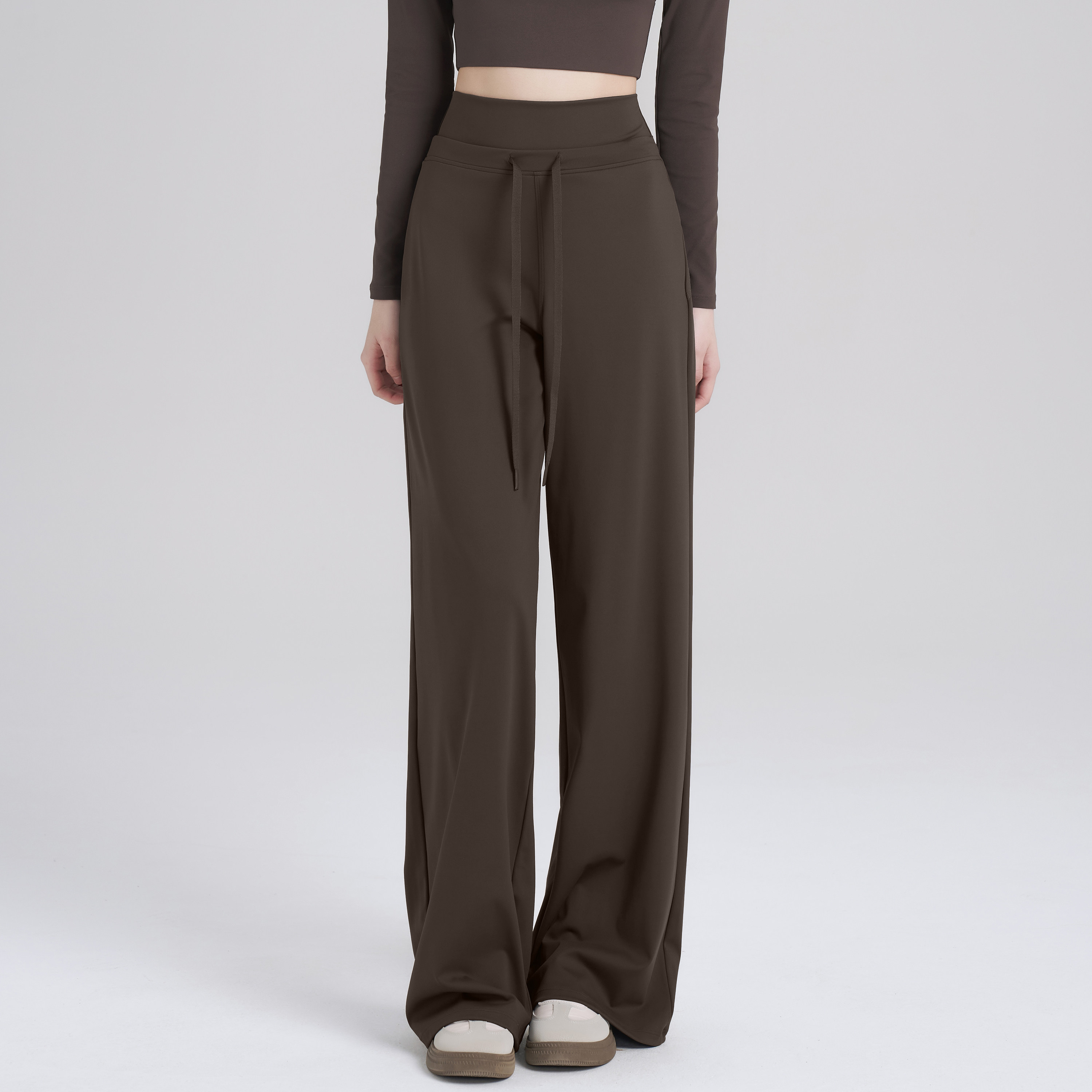 岚纹高腰阔腿瑜伽裤女垂感休闲显瘦运动长裤普拉提训练健身裤秋冬,淘宝优惠券,粉丝福利购,淘宝优惠卷