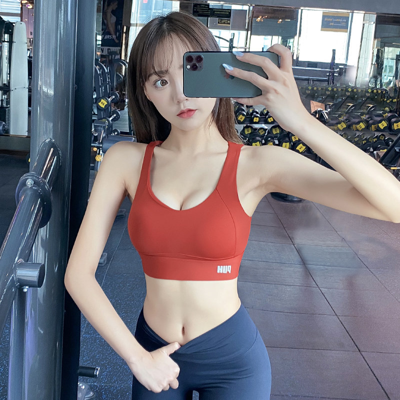 岚纹一体式运动女美背防震训练文胸 岚纹运动文胸