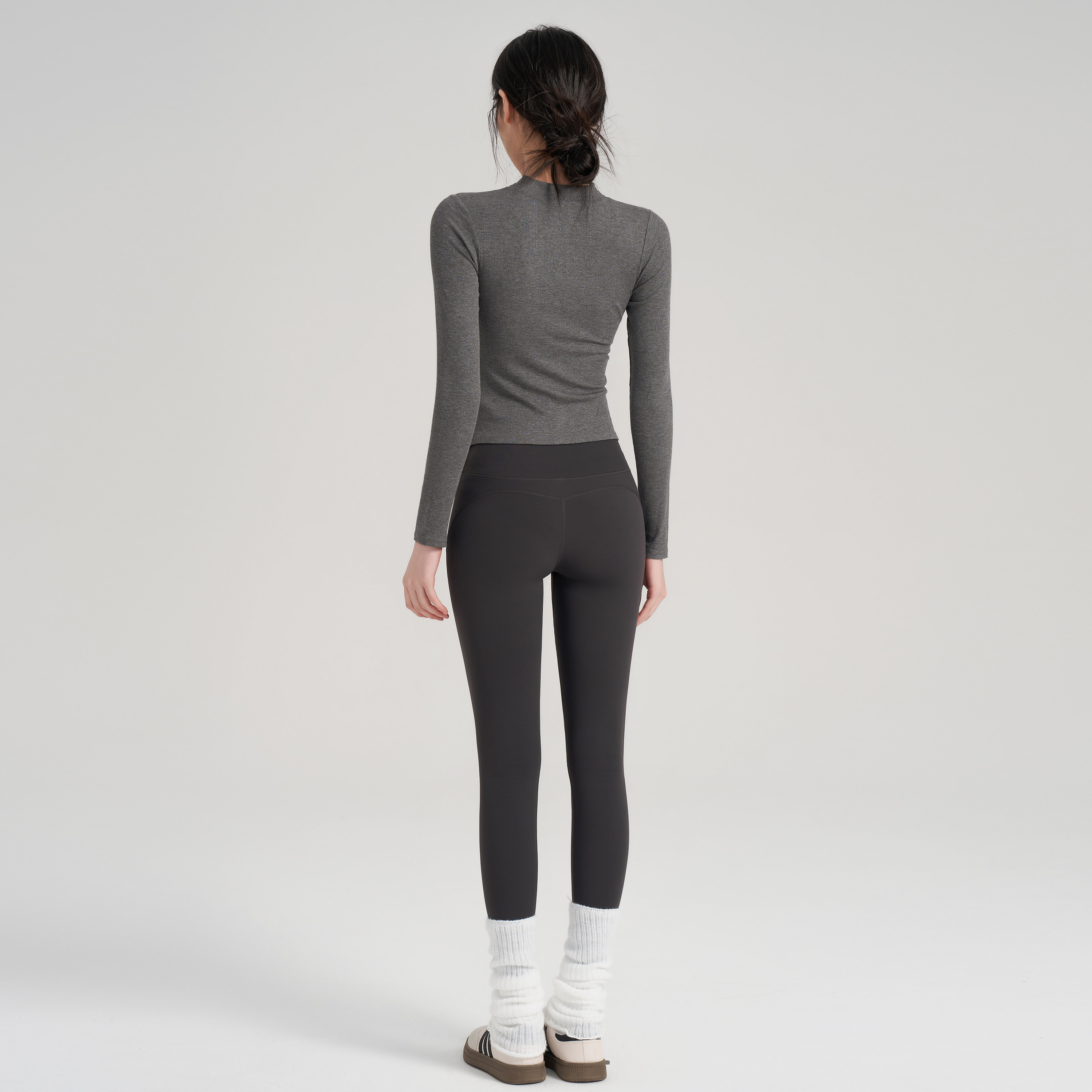 岚纹新款普拉提瑜伽服套装女带胸垫健身上衣跑步运动长袖t恤秋冬,淘宝优惠券,粉丝福利购,淘宝优惠卷