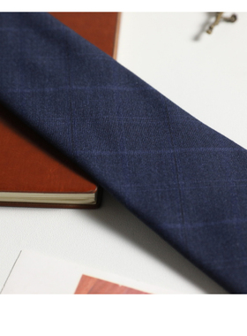 日系条纹时尚风文艺蓝色领带