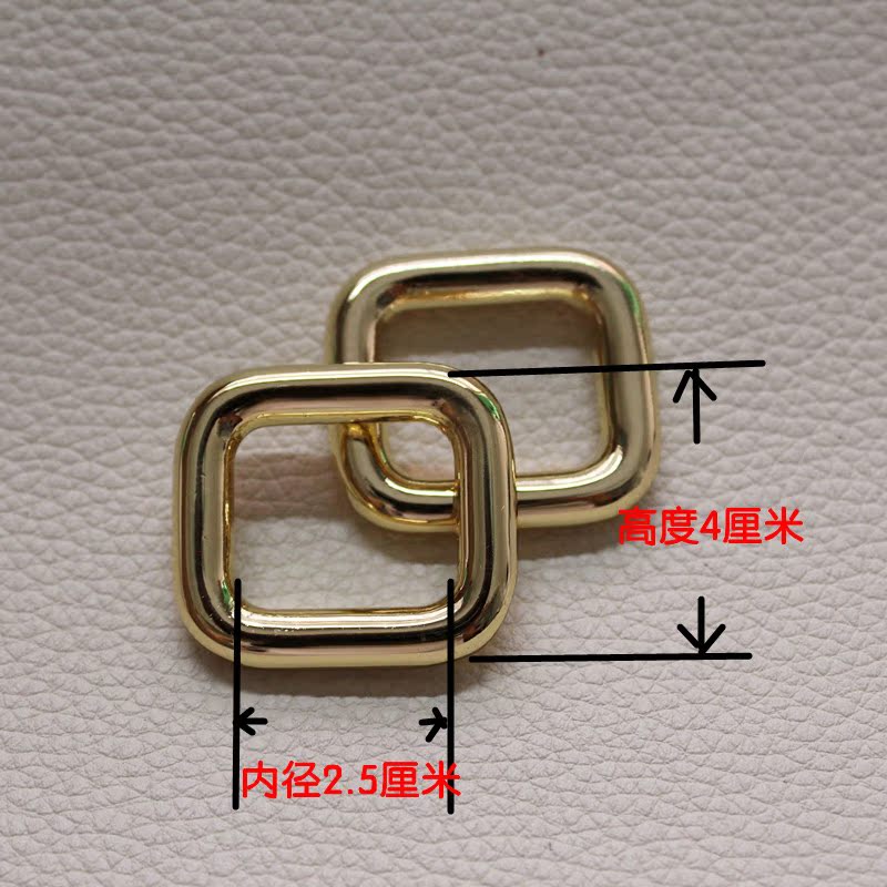手工皮具配件 箱包扣五金配件 浅金色方扣 diy 手工皮具配件 箱包扣五金配件 浅金色方扣 diy