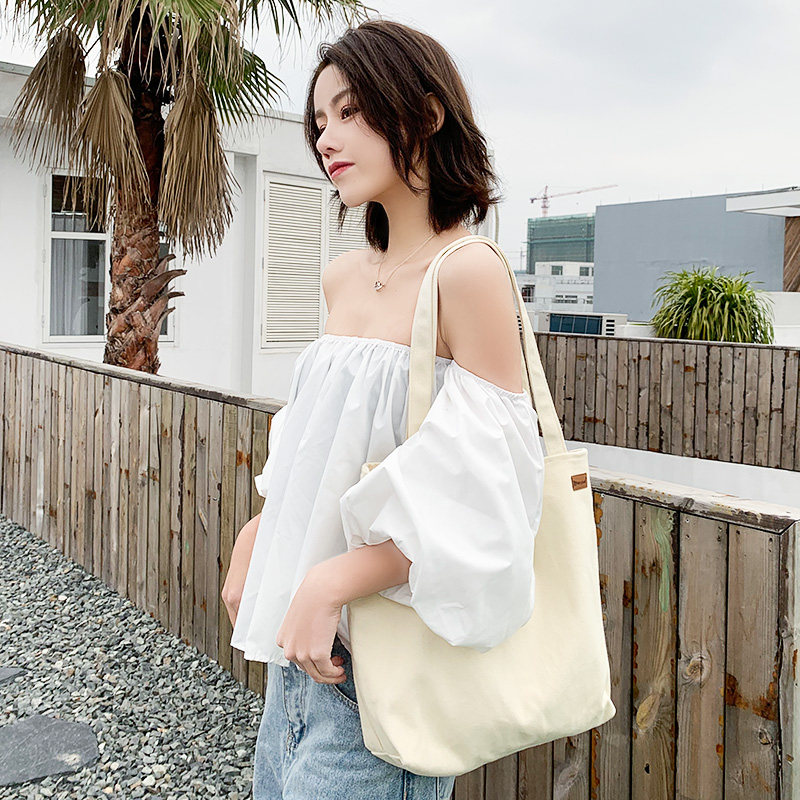 女2021年新款单肩大容量简约帆布包 umitbenan女士包袋