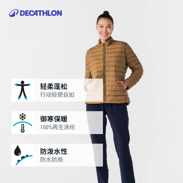 ເສື້ອກັນນ້ຳອຸ່ນຂອງແມ່ຍິງ Decathlon zipper
