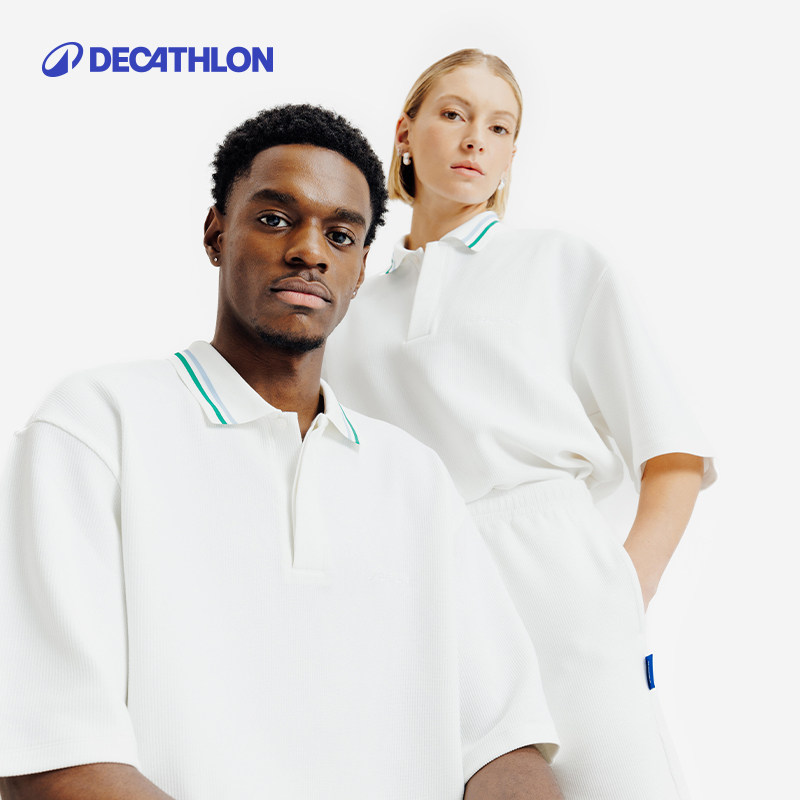 迪卡侬SPW367427迟放之花运动POLO衫宽松透气亲肤短袖T恤SAT3,淘宝优惠券,粉丝福利购,淘宝优惠卷