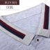 Mùa hè cho nam Lapel Solid Color Dad Boy Pocket ngắn tay áo thun tương phản áo sơ mi POLO - Polo áo polo form rộng Polo
