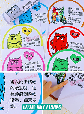 心理咨询室小怪兽环创文化墙贴画