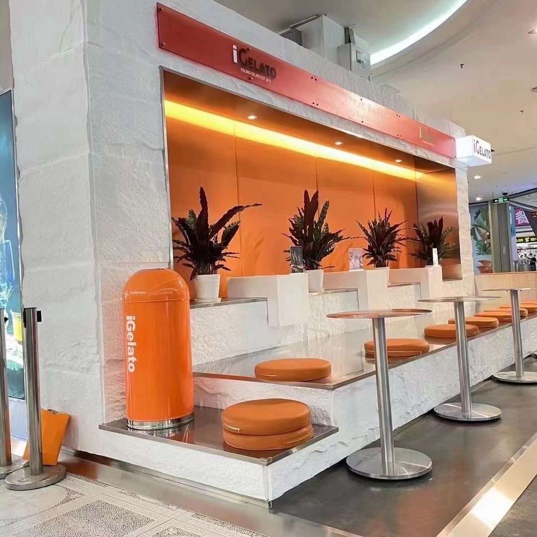 简约工业风咖啡桌网红奶茶店铁艺小圆桌子创意现代不锈钢阳台茶几,淘宝优惠券,粉丝福利购,淘宝优惠卷