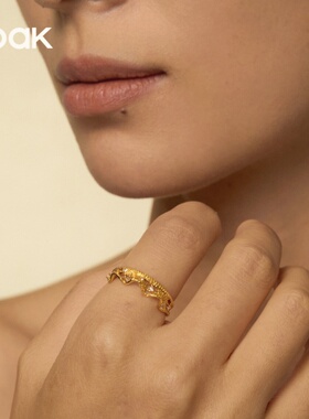 【惊喜新势力周】 OOAK列维斯蕾丝裙边系列925银蕾丝戒指手镯