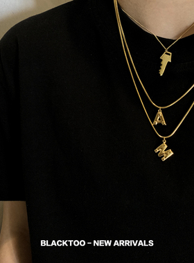 blacktoo你的名字首首字母项链