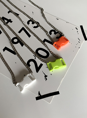 彩色卡扣街头百搭配同款嘻哈链条