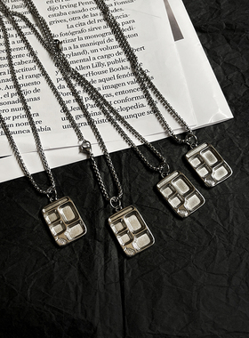 餐盘项链干饭男女钛钢简约