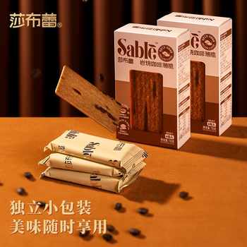 莎布蕾岩烧芝士咖啡薄脆饼干6件券后-0.1元包邮