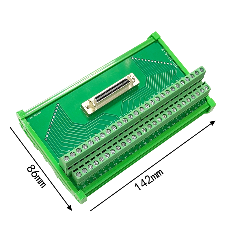 研华端子板 SCSI DPDB50芯采集卡转接板中继端子台 DB50P连接线-图3