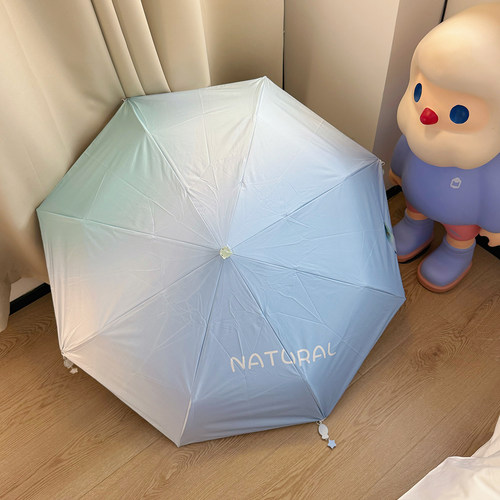 冰透小鱼雨伞女高颜值晴雨两用学生可爱太阳伞防晒ins折叠全自动 - 图3