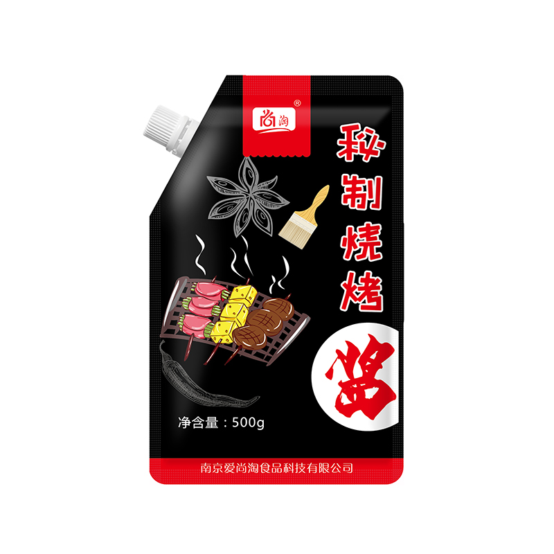 尚淘秘制烧烤酱 铁板鱿鱼刷酱 烤肉酱 油炸刷酱烧烤调料500克 - 图0