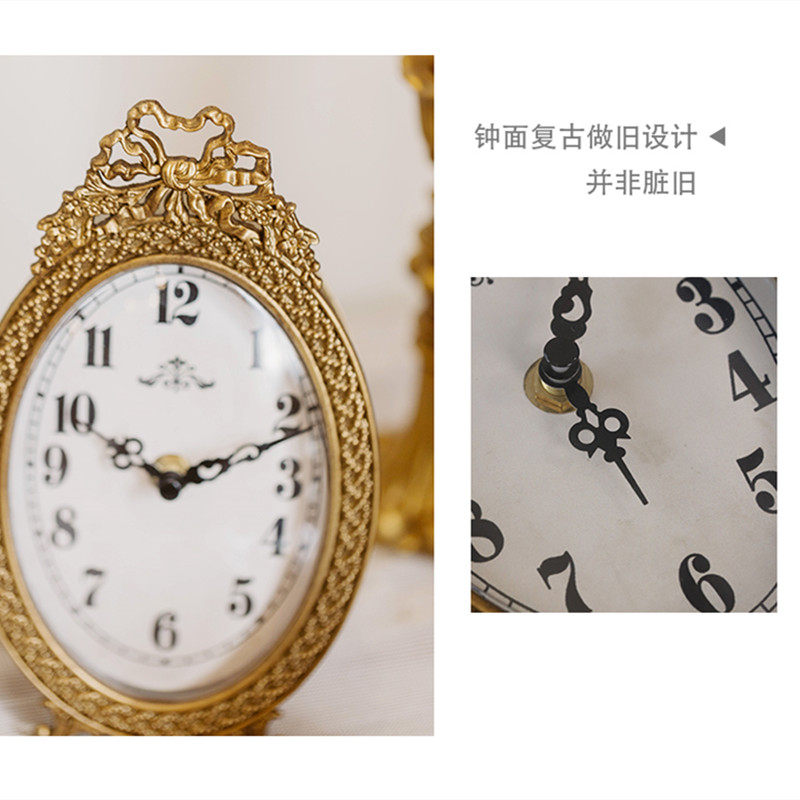 高级感法式复古座钟摆件客厅台式钟表台钟装饰桌面时钟石英钟轻奢,淘宝优惠券,粉丝福利购,淘宝优惠卷