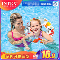 INTEX children swimming circle 1-3-6-year-old boy girl baby swim ring anti-side armband circle kid groveling lap