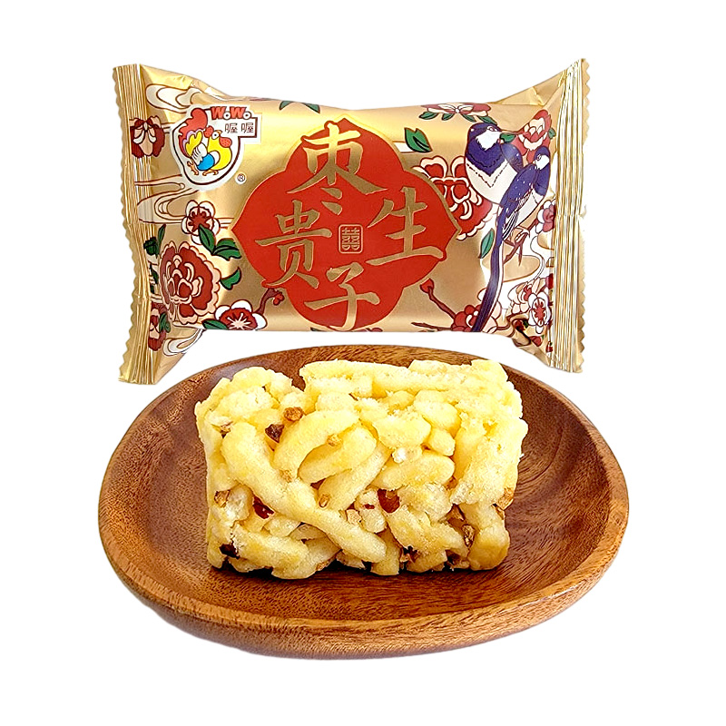 喔喔沙琪玛方形散装500g百年好合玫瑰枣生贵子红枣婚庆结婚喜糖 - 图2