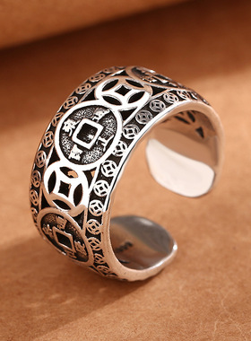 新品新款复古五帝钱币戒指男女款