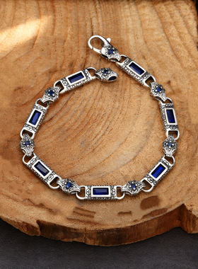 新品锆石土耳其风镶石唐草纹手链复古男女款潮流个性饰品