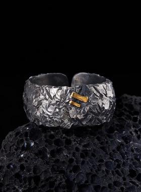 【伤痕】戒指男士个性复古小众设