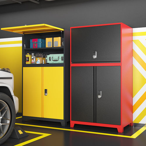 车位储物柜地下车库铁皮柜渔具柜防潮杂物收纳柜停车场带锁工具柜 - 图1