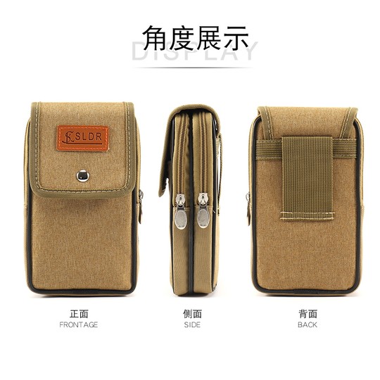 Uso de una bolsa para teléfono móvil cuando se trabaja en una obra de construcción de tela Oxford