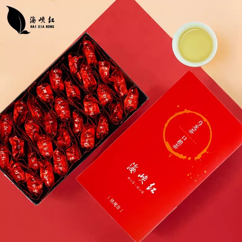 海峡红正味铁观音茶叶正炒清香型新茶兰花香乌龙茶礼盒装250g