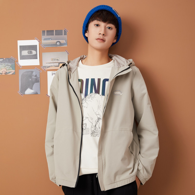 快鱼长袖连帽夹克衫秋新款男休闲服 快鱼服饰夹克