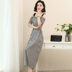Đầm dự tiệc hè 2019 mới khí chất của phụ nữ hốc vai hở vai sọc đầm voan - váy đầm chân váy công sở váy đầm