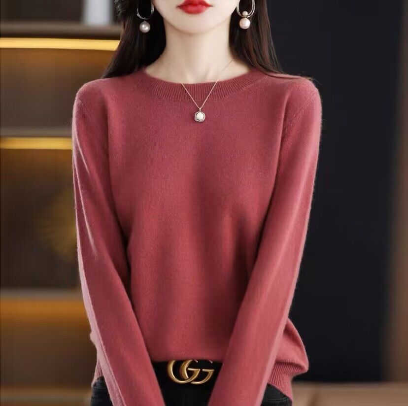 新款羊绒衫女毛衣秋冬加厚针织套头羊毛衫