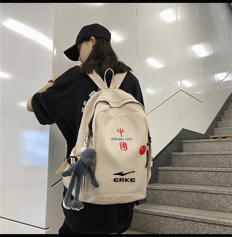 鸿星尔克女大学生潮流韩版男双肩包 迪奴尼箱包双肩背包