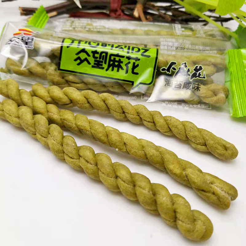 众望小麻花海苔咸味500克散装独立小包装传统糕点心油炸类零食品-图1