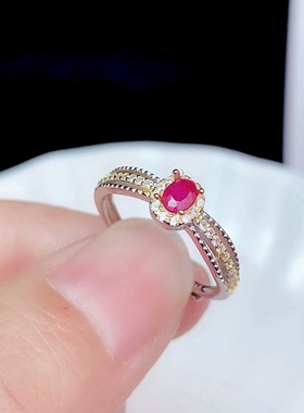 纯银活口戒指镶嵌空托