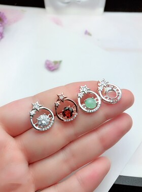 克拉吊坠成品水晶翡翠莫桑钻