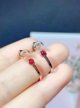 新S925纯银包镶活口戒指银空托小尺寸圆3*3mm时尚简约百搭热卖DIY