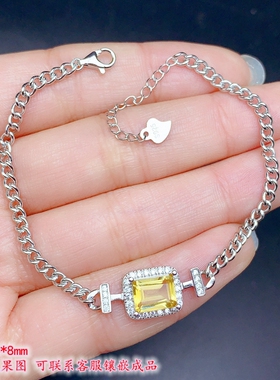 S925纯银手链空托精工大气欧美