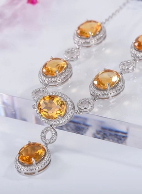 时尚风锁骨链翡翠玉髓空托