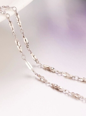 新款镀18k白金饰品元宝链