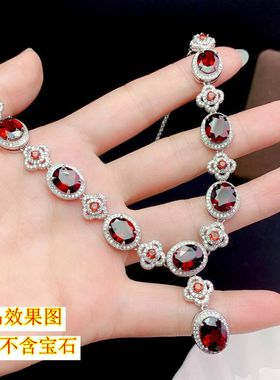 锁骨链镶嵌翡翠蜜蜡琥珀空托