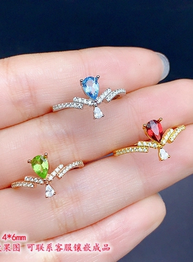 新款S925纯银戒指空托精致设计