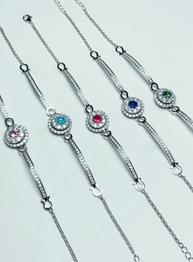 S925银抖音网红手链空