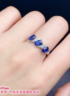 S925纯银群镶戒指空托轻奢设计款