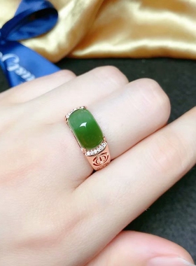 纯银男戒长方形马鞍形S925戒指