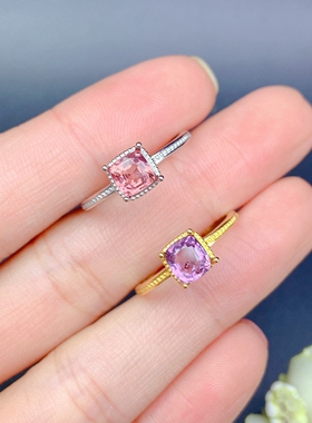 女纯银戒指空托简约百搭款